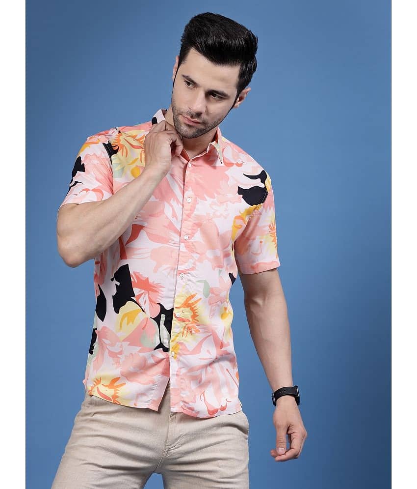 Rigo Rayon Slim Fit Printed Half Sleeves Men's Casual Shirt - Multi ( Pack of 1 )