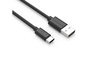 Twance T24B PVC - Type C to USB Charging & Data transfer Cable, 2 M, Black - 5 Pieces