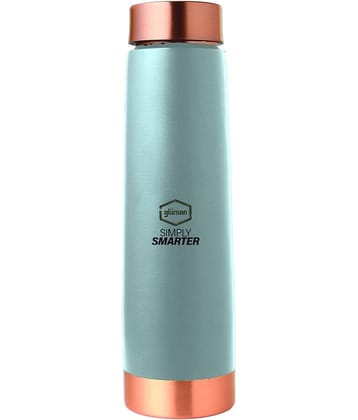 Gluman Co- Pura Copper Sky Blue Water Bottle 900 mL ( Set of 1 )