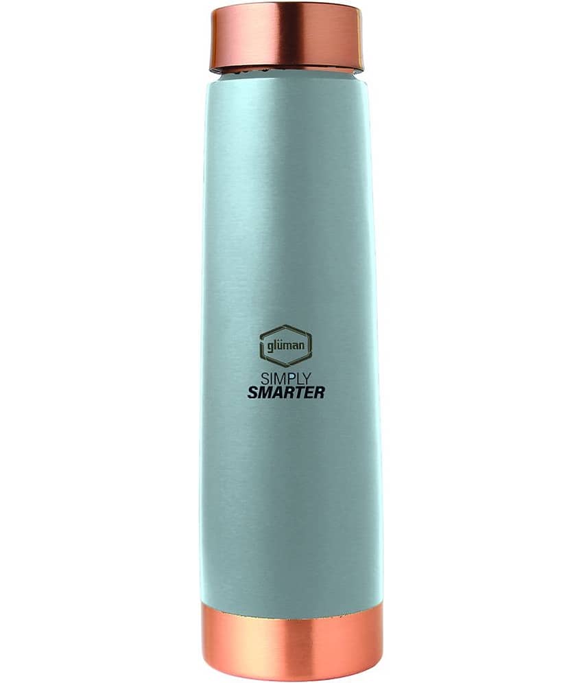 Gluman Co- Pura Copper Sky Blue Water Bottle 900 mL ( Set of 1 )