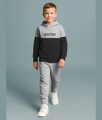 HELLCAT Pack of 1 Boys Cotton Blend Sweatshirt & Trackpant Set ( Green )