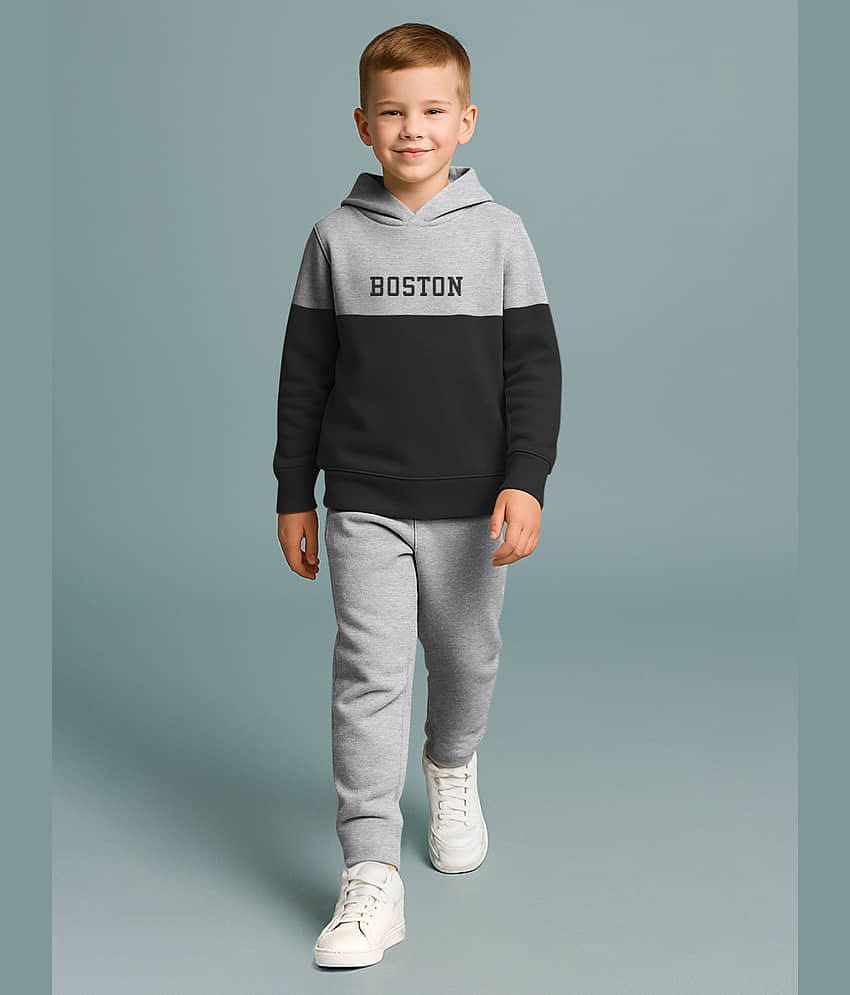 HELLCAT Pack of 1 Boys Cotton Blend Sweatshirt & Trackpant Set ( Green )