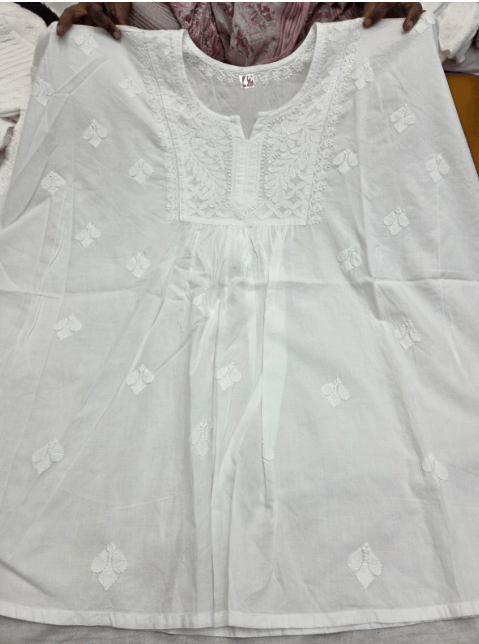 Pure cambric kaftan top.