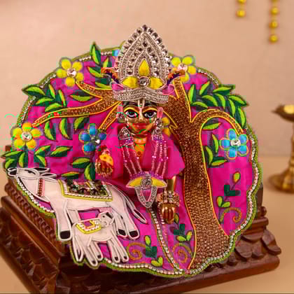 Gau Kripa Magenta Laddu Gopal Poshak-Without Shringar / 0 No.