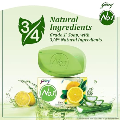 Godrej No.1 Lime & Aloe Vera Soap 45 GRAM