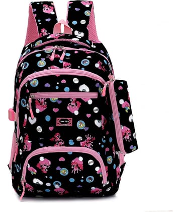 Tinytot 30 Ltrs Black School Bag for Boys & Girls