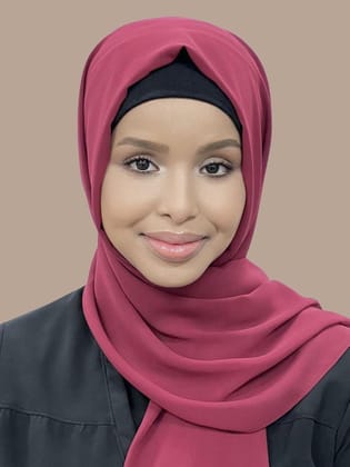 Premium Chiffon Hijab - Berry Red-Berry Red