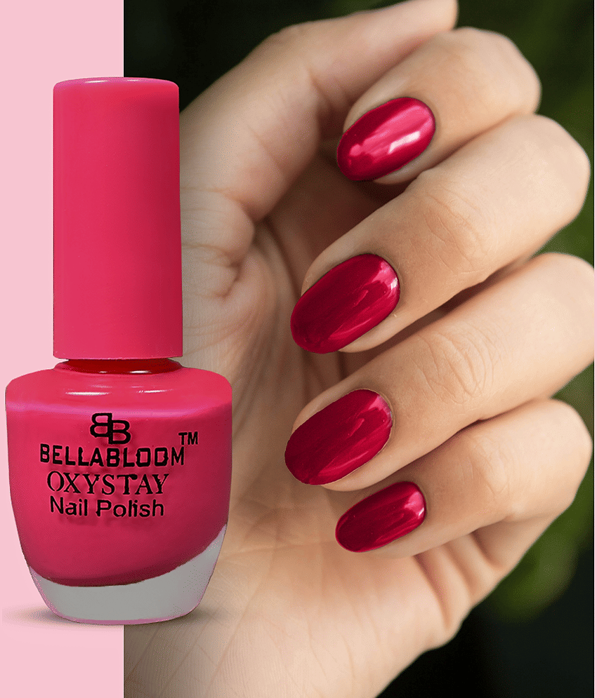 BELLABLOOM Fuchsia Pink Nail Polish, Glossy Nail Paint, Long Lasting, 10ml ( Pack of 1 )