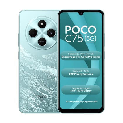 POCO C75 5G, Aqua Bliss (4GB, 64GB) POCO C75 5G, Aqua Bliss (4GB, 64GB) - Aqua Bliss