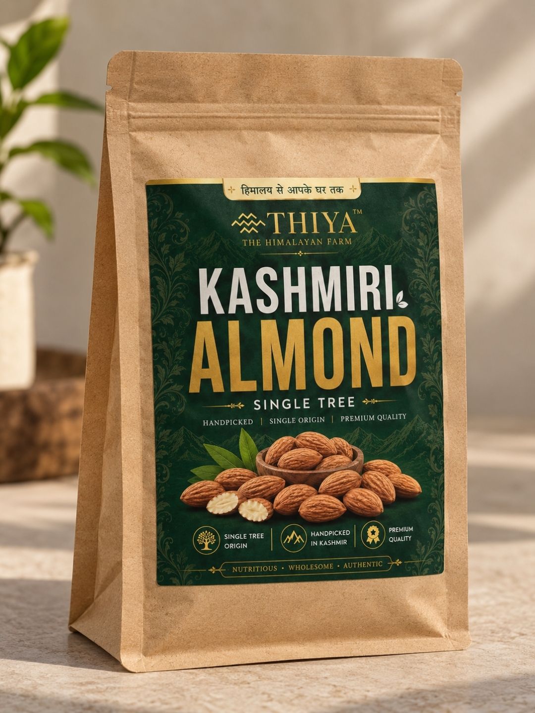 Thiya Single Tree Almonds | 200g | Hand Selected | Kashmir’s Best