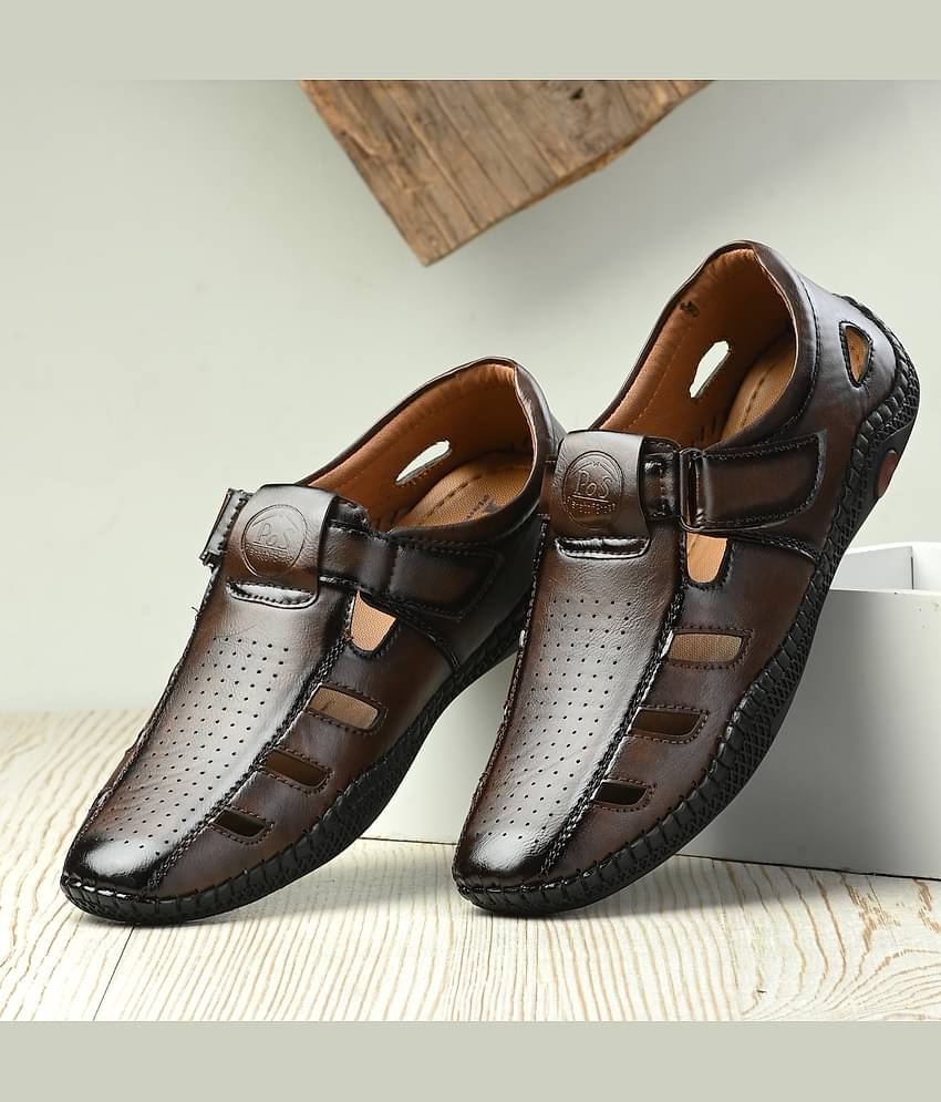 POS Planet of Shoes - Brown Men's Sandals