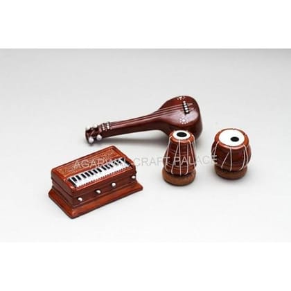 Terracotta Clay Miniature Musical Instrument Set, Handmade