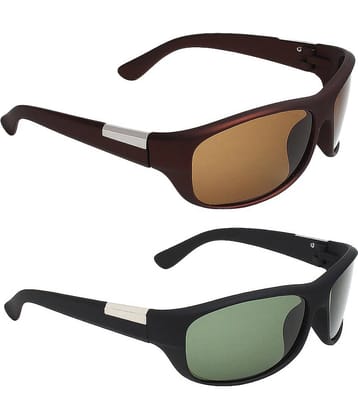 Kanny Devis - UV Protected Green Riding Goggles ( Pack of 2 )