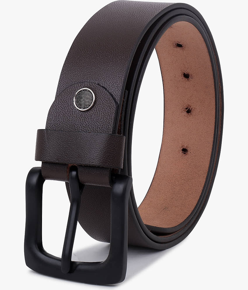 SUNSHOPPING - Brown 100% Leather Men's Formal Belt ( Pack of 1 )