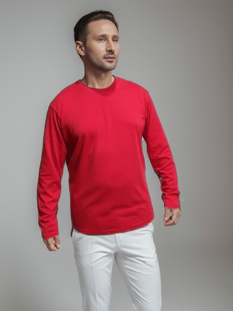 Oversized Winter Red Tee-M