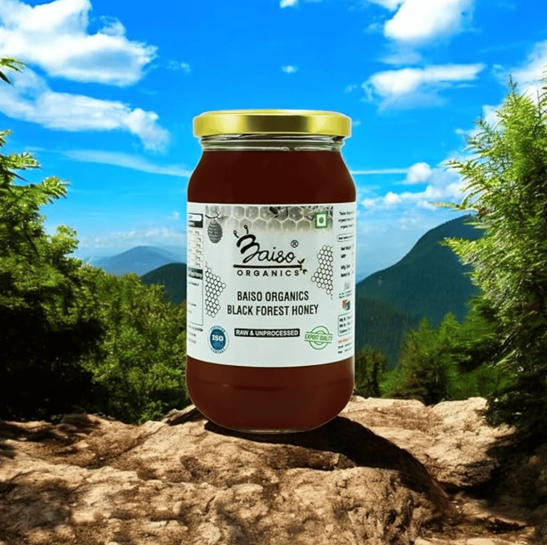 Baiso Organics Raw Unprocessed Natural Black Forest Honey - 500gm