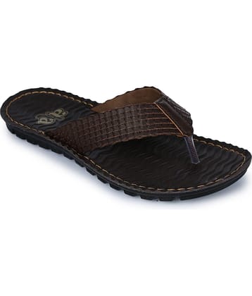 Liberty - Brown  Synthetic Thong Flip Flop