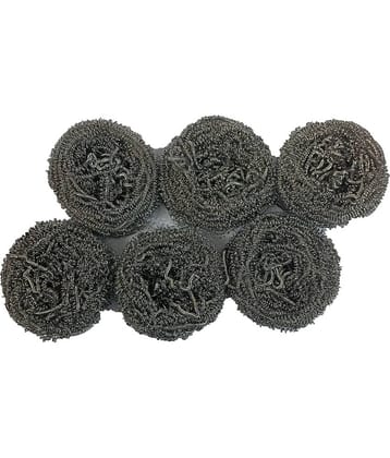 Stainless Steel Scrub - Pack of 6, Kitchen Utensil Dish wash,Steel Wool Scrubber Used for Dishes, Pots, Pans, Ovens Kitchens, Bathroom