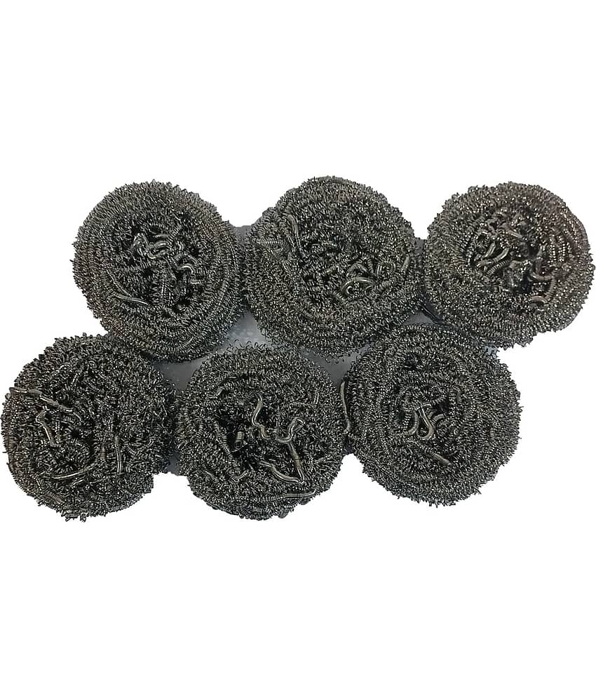 Stainless Steel Scrub - Pack of 6, Kitchen Utensil Dish wash,Steel Wool Scrubber Used for Dishes, Pots, Pans, Ovens Kitchens, Bathroom