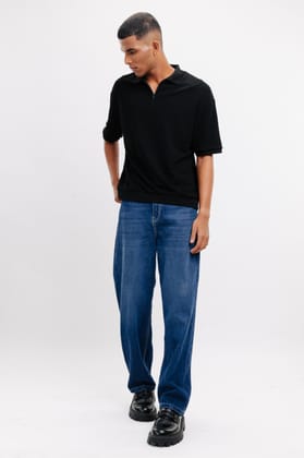 Basic Blue Men's Straight Jeans 26
