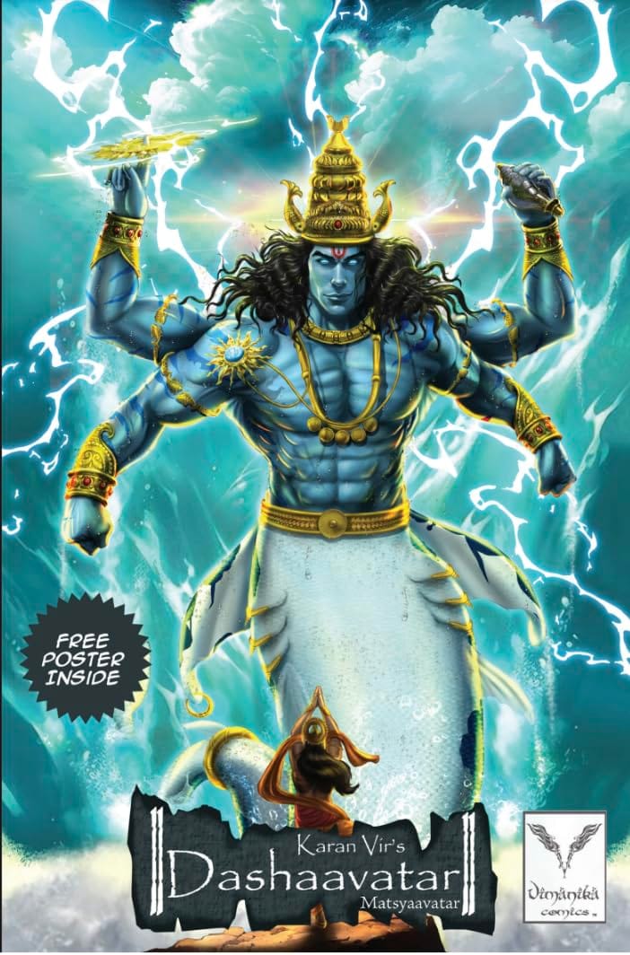 Vimanika Comics Karan Vir's Dashaavatar / Matsyaavatar Graphic Novel Comics Book Pack of 1 [Paperback Bunko] Karan Vir Arora