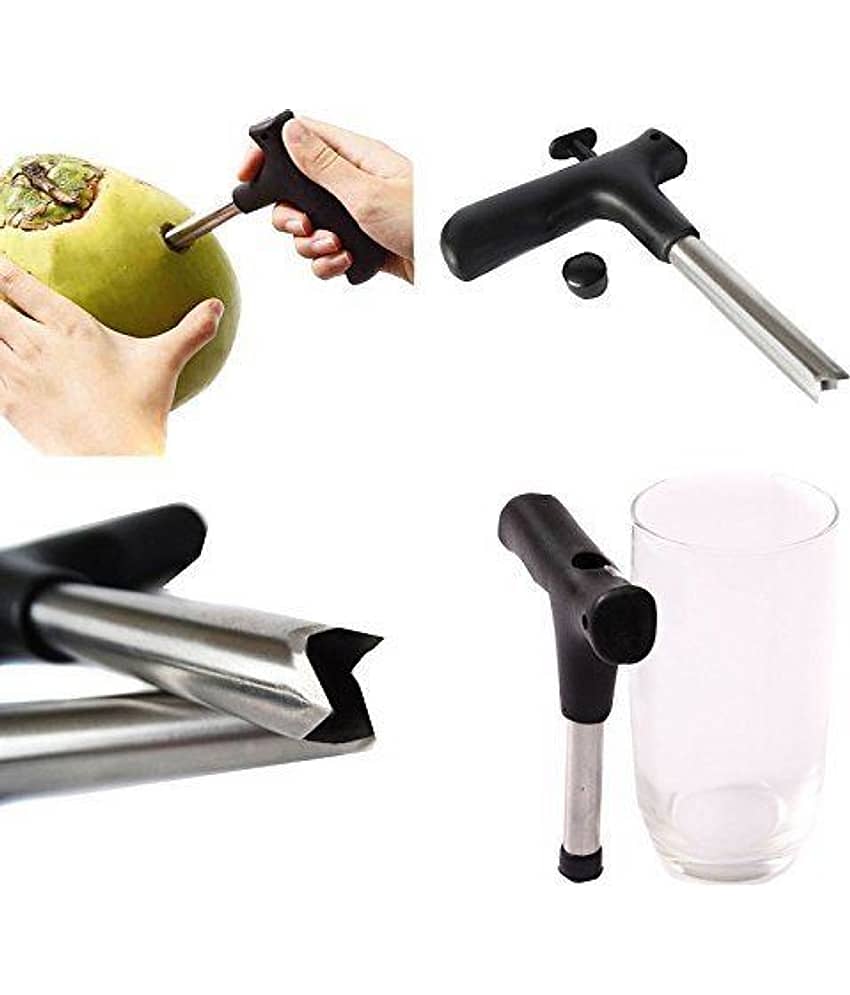 Stainless Steel Black Coconut Opener/ Drill Tool