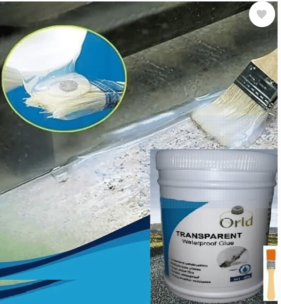 Orld Crack Seal Agent Glue with Brush Transparent Glue for Leakage Solution Glue 300g Crack Filler  (300 g)