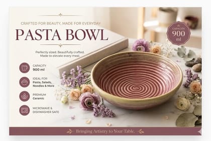 VINTAGE PINK PASTA BOWL