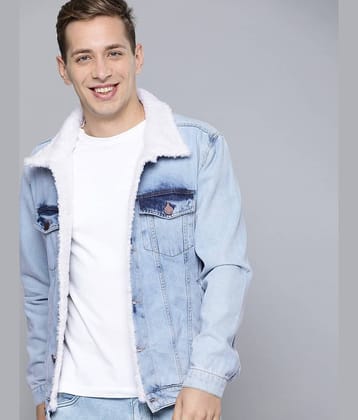 ARBIA FUNKI Denim Men's Denim Jacket - Light Blue ( Pack of 1 )