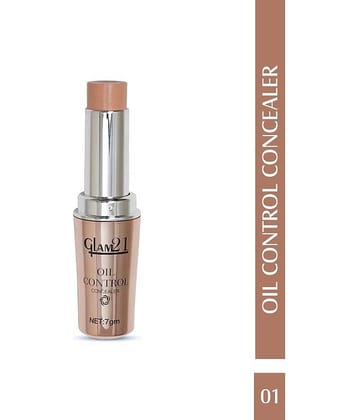 Glam21 Oil Control Concealer Medium To Full Coverage Smooth matte look Longer Stay 7g Shade02