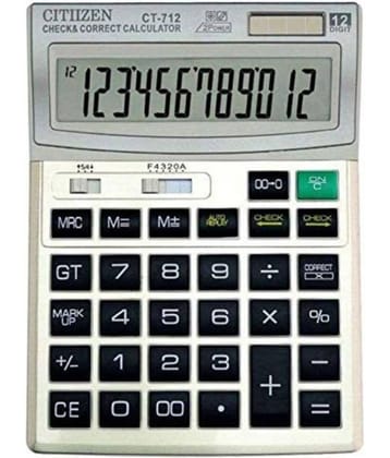 TAG SKY-CITLLZEN CT-712 BIG Display 112 Step Check And Correct 12Digits Two Way Power Calculator.