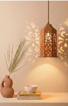 Tejas  Terracotta  Pendant  Light  35 Cm X 12 cm