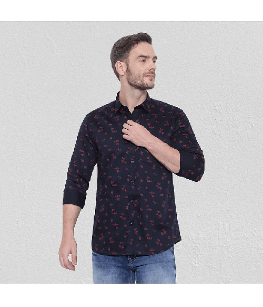 leeway - Blue Cotton Blend Slim Fit Men's Casual Shirt ( Pack of 1 )