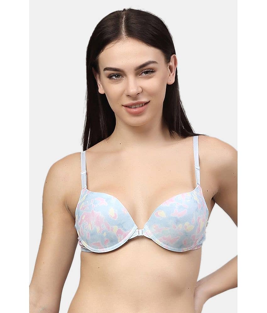 PrettyCat Polyester Lightly Padded Women's Push Up Bra ( Multicolor )