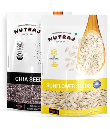Nutraj Seeds Combo Pack 400g, Sunflower Seeds 200g, Chia Seeds 200g