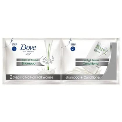 Dove Shampoo - Hair Fall Rescue Twin Pack, 12 ml Dove Shampoo - Hair Fall Rescue Twin Pack, 12 ml