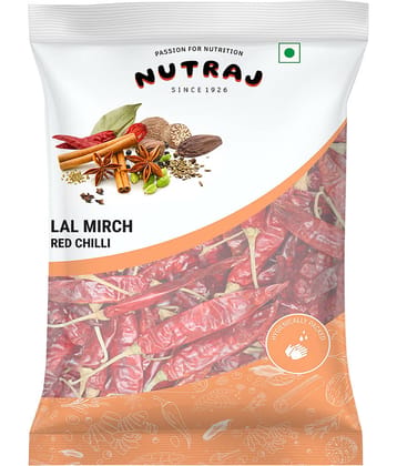 Nutraj Whole Red chilli (Lal Mirch), Sabut Lal Mirch 200gm (Pack of 1)