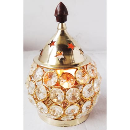 Brass Matki Crystal Deepak No. 2 (FMAS672 B)