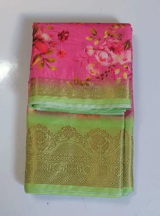 Elegant Embroidered Designer Saree Blue Gold