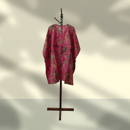 Cambric Kaftan for Summer paradise pink