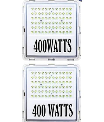 Aluminium 400W Solaris Waterproof Outdoor Led Flood Light | Halogen Light,Focus Light for Garage,Parking,Shop -(Cool White)-Pack of 2|Short Circuit & Surge Protection with Ip66 Rated