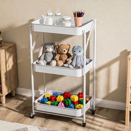 Multipurpose Foldable Kitchen Storage Trolley