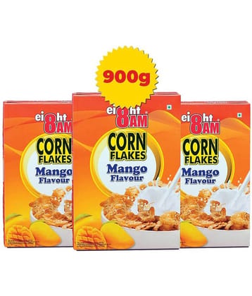 8AM Mango Corn Flakes 300 gm Pack of 3