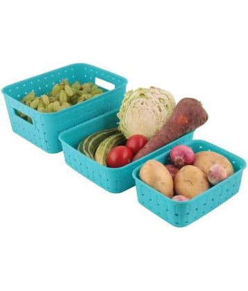 Analog kitchenware Fruit & Veg. Basket Polyproplene Food Container Set of 3 900 mL