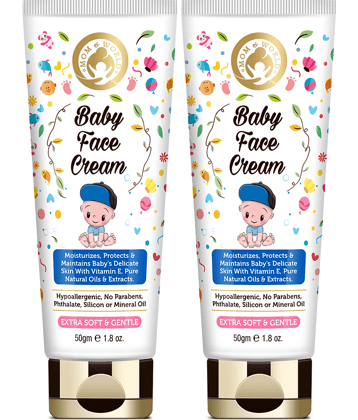 Mom & World Baby Face Cream Extra Soft and Gentle, 50g (Pack Of 2) Face Face Pack 50 ml