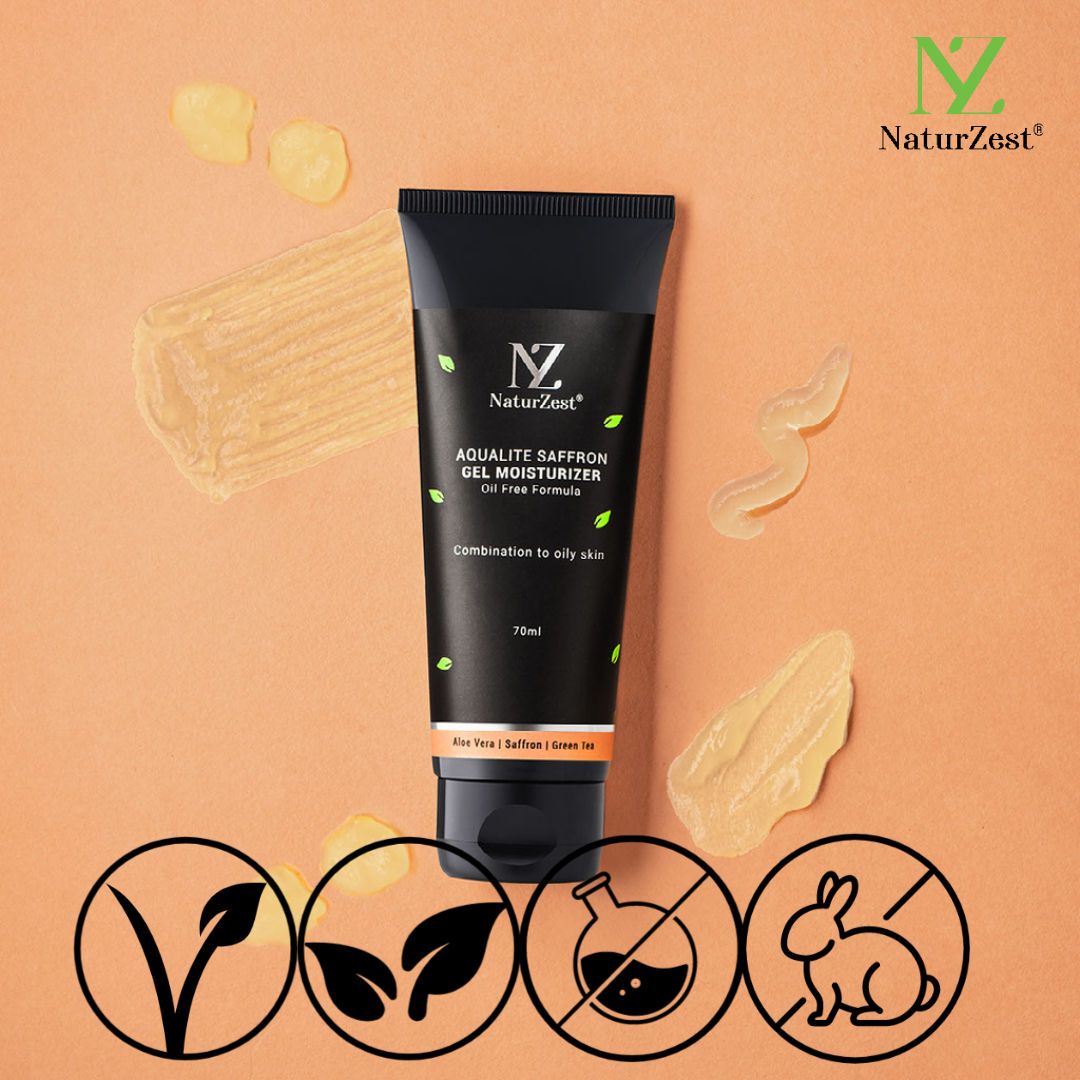 NaturZest Aqualite Saffron Gel Moisturizer, 70 gm