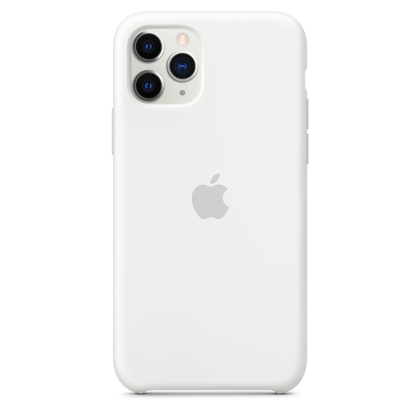 White Premium Silicone Cover-iPhone 11 Pro