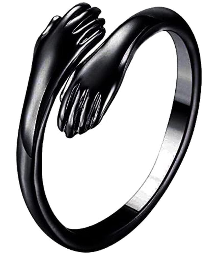 FASHION FRILL - Black Rings ( Pack of 1 ) - None