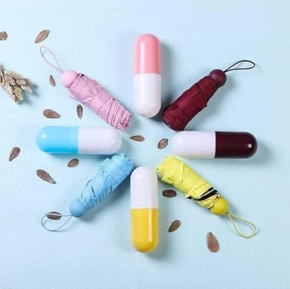 Portable Mini Capsule Umbrella for Sun and Rain