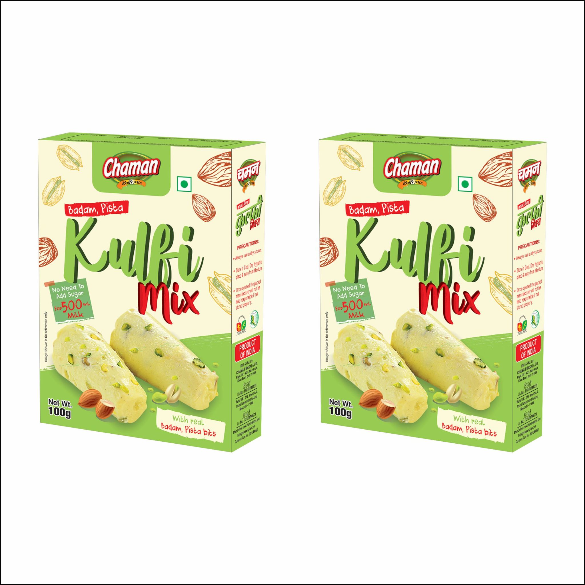 Chaman Kulfi Powder, 100 gm - Pack of 2